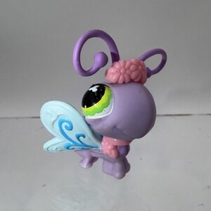 Authentic Littlest Pet Shop LPS Light Purple Blue Butterfly Insect #478